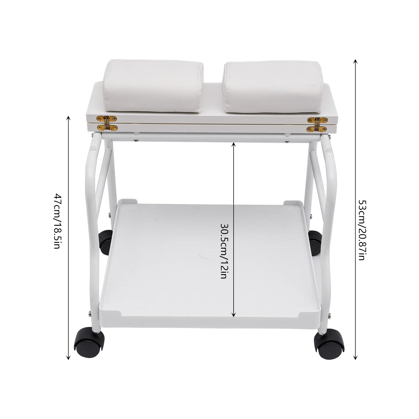 Schönheitssalon oder Nagelsalon Tragbarer Trolleywagen,Spa Portable Trolley mit Rädern und Fußstütze Servierwagen Beauty Salon Trolley,für Schönheitssalons Fußruhe oder Pediküre