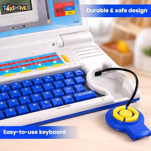 Image of Toyshine Educational Kids Laptop with 20 Activities Alphabet|Letter|Words|Games|Mathematics Music|Logic Memory Tool Fun Learning Educational Kids Laptop Educational Toy Boys Girls 5+