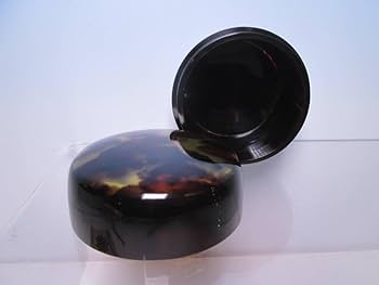 イ547 棗『ガラス　鼈甲文様　棗　茶入　木箱』茶器　茶道具 イ547 棗『ガラス 鼈甲文様 棗 茶入 木箱』茶器 茶道具