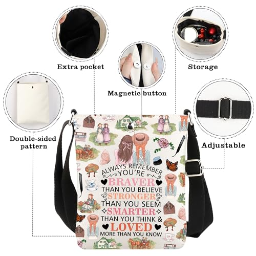 CMNIM Book Inspired Crossbody Bag Farm Movie Gift Book Literary Gifts for Readers Always Remember You’re Braver3