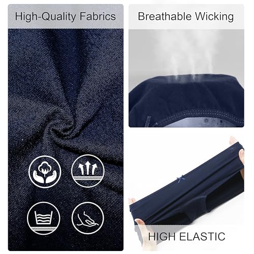Image of Allxwek Womens Cotton Underwear Boy Shorts for Women Stretch Comfort Boxer Briefs Ladies Knot Panties 3 /6 3901