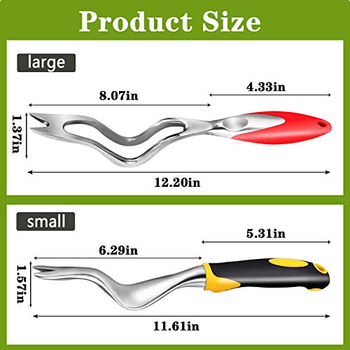 changsha 2 pcs Weeding Removal Cutter Tools, Dandelion Digger Puller, Ergonomic Handle Weed Tool for Garden Lawn Farmland Yard Transplant Gardening Bonsai Tools