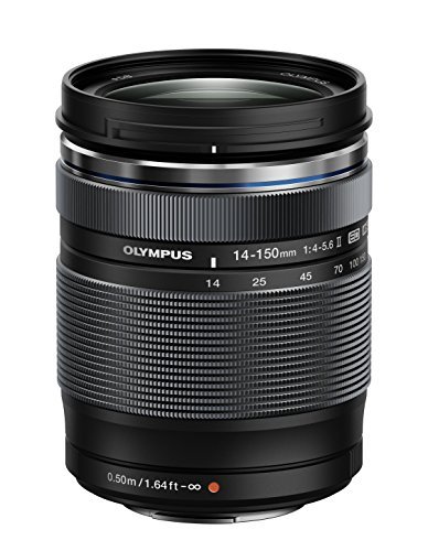 Olympus M.Zuiko Digital ED 14-150 mm F4-5.6 II Lens, Universal Zoom, Suitable for All MFT Cameras (Olympus OM-D & PEN Models, Panasonic G-Series), Black