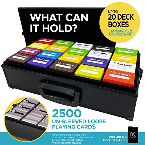 Game Card Storage Case (Bbb Edition) | Case Is Compatible With Magic The Gathering, Mtg, All Standard Card Games (Game Not Included) | Includes 8 Dividers | Fits Up To 2500 Loose Unsleeved Cards #TOP3