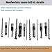 Square Hole Drill Bit, Steel Hardness Sharp Mortising Chisel Set 1/2-Inch, 1/4-Inch, 3/4inch, 3/8-Inch, 5/8-Inch, 5/16-Inch, 9/16-Inch Woodworking Mortiser Drill Bit-7pcs