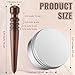 Avenuebool 2 Pcs Leather Edge Burnish Kit, Round Head Wood Leather Burnisher Tool, Including 150g Burnishing Gum and Sandalwood Polishing Stick, Polished Grinding Tool for Burnishing Craft Projects