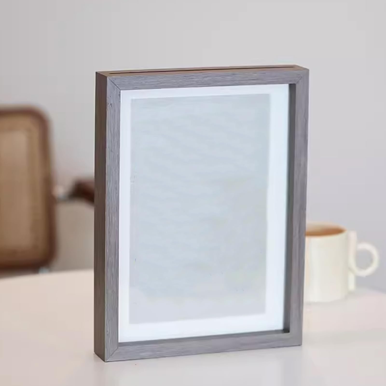 a4 frame, Glass Wood Acrylic Picture Frames For Pressed Flowers Postcards Multicolor(Grijs,A4)