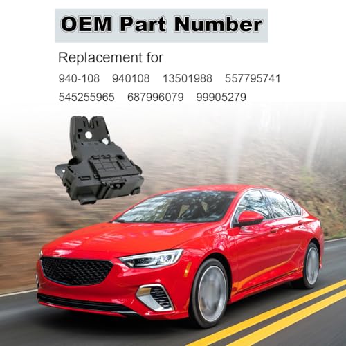 Image of Trunk Lid Latch Lock Actuator Compatible with Buick Allure Lacrosse Regal Verano Cadillac ATS CTS XTS ELR Chevrolet Cruze Impala Malibu Sonic Corvette Camaro Replacement for 940-108 13501988