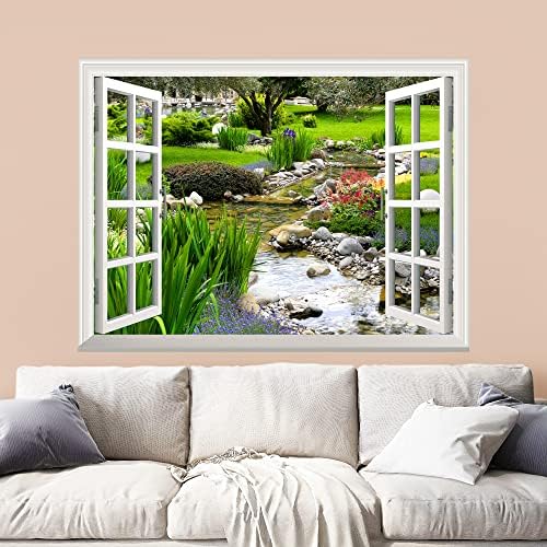 wall26 Removable Wall Sticker/Wall Mural (24"x32", Clear Spring and Green Grass)