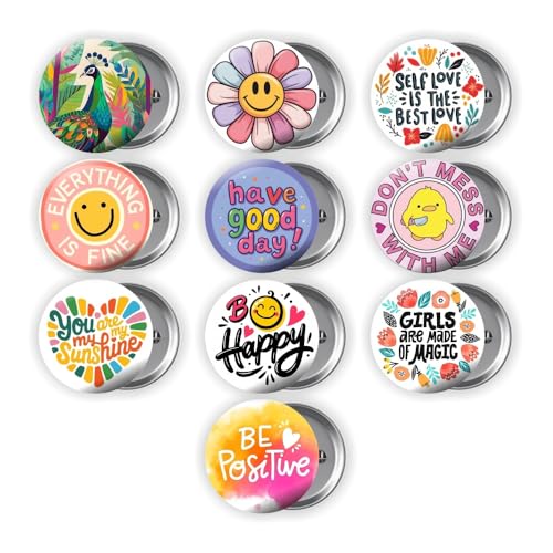 Image of Motivational Pins Badges 58mm Size | Round Button Badges | Inspirational Quotes | Return Gift | Event Badges | Kids Badges | Women brooches | Perfect for Backpacks