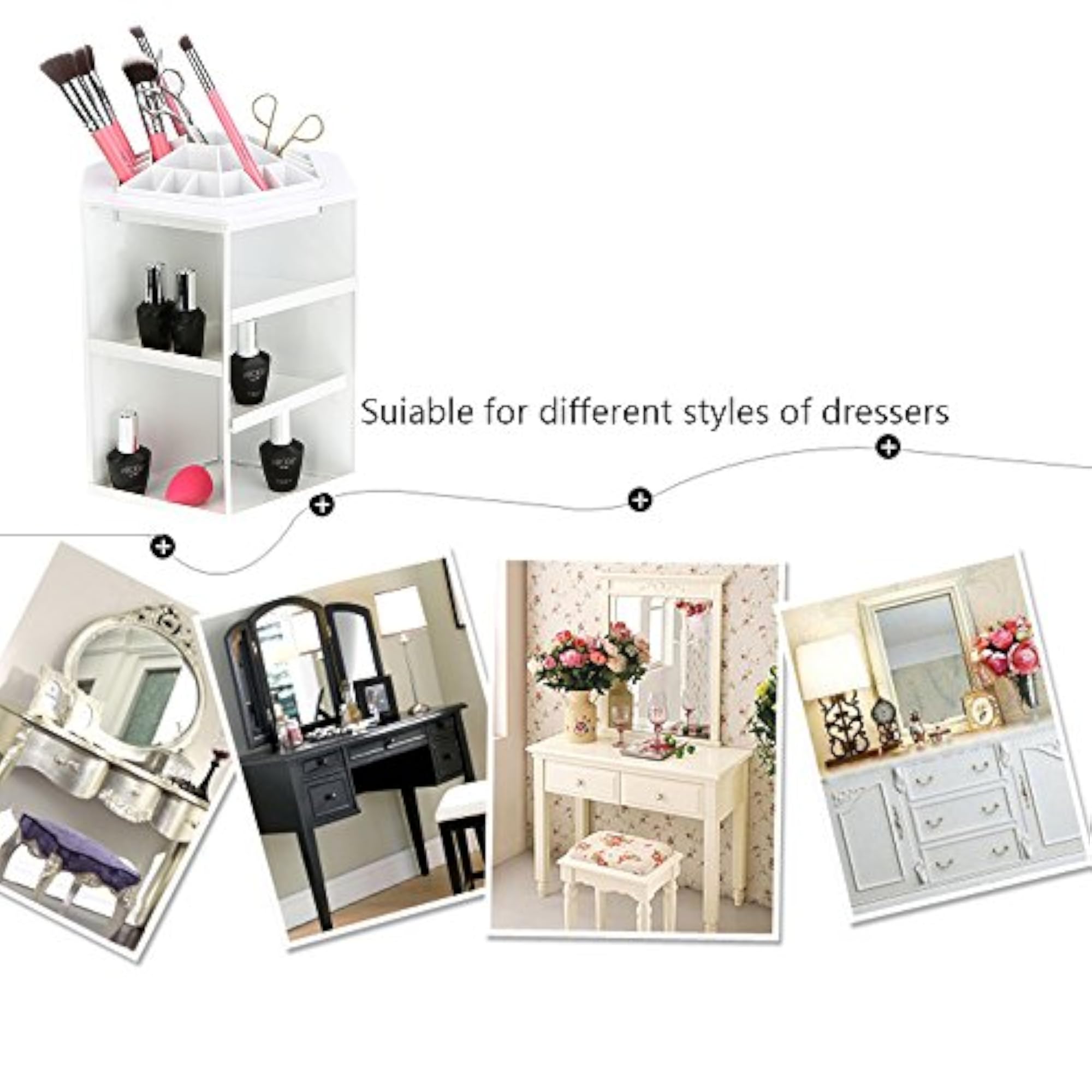 360 Degree Rotatable Cosmetic Organizer for Makeup