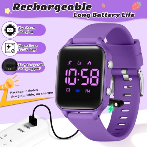 Image of LAVAREDO Kids Digital Watches for Boys Girls,Waterproof Sport Watch with Pedometer Stopwatch Vibration Alarm for Ages 5-13,No App Fitness Tracker Watch for Kids Teens Birthday Gifts