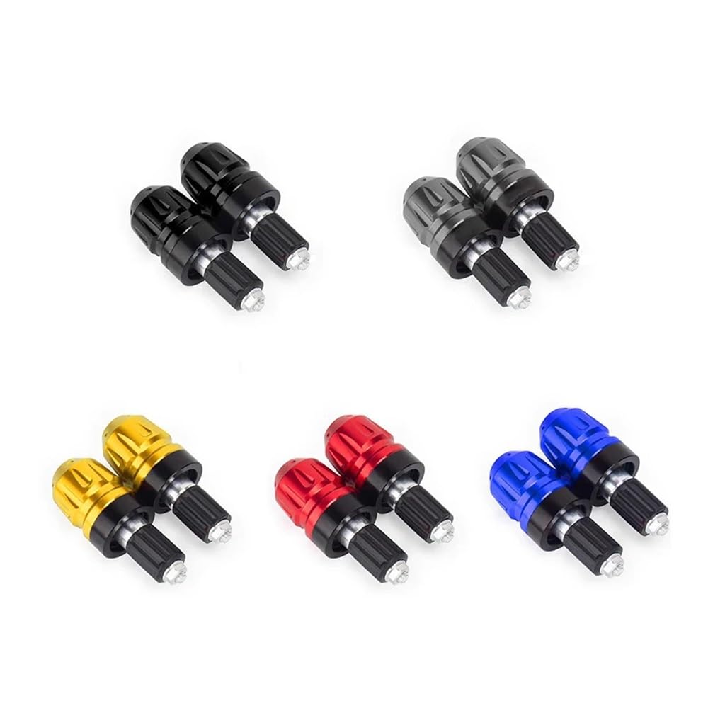 Puños universales para Manillar de Motocicleta, Tapones para Extremos, contrapeso, Accesorios estéticos Protectores(Black)