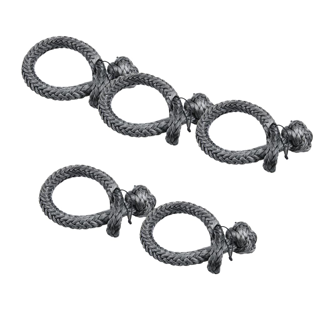 Blue Shark-Dyneema Soft Shackles - Soft Connector - from 3mm to 8mm (5-Pack) (5mm (50070))