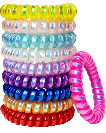 Aspire T Spiral Elastic Hair Tie Rubber Rings for Girls and Women | Random Color | Hair Spring Rubber Band-Multicolor(Pack of 12) (B0BR5M1L2B) Amazon Price History, Amazon Price Tracker