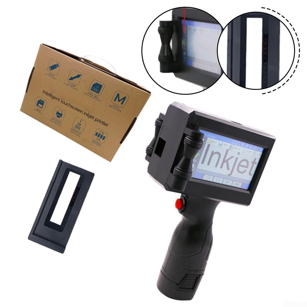 Inchiostro nero asciutto rapido portatile del codificatore 12.7mm del getto | Nessuna app necessaria, standalone per cpu, funzionamento regolare, stampa codici data, numeri di lotto istantaneamente