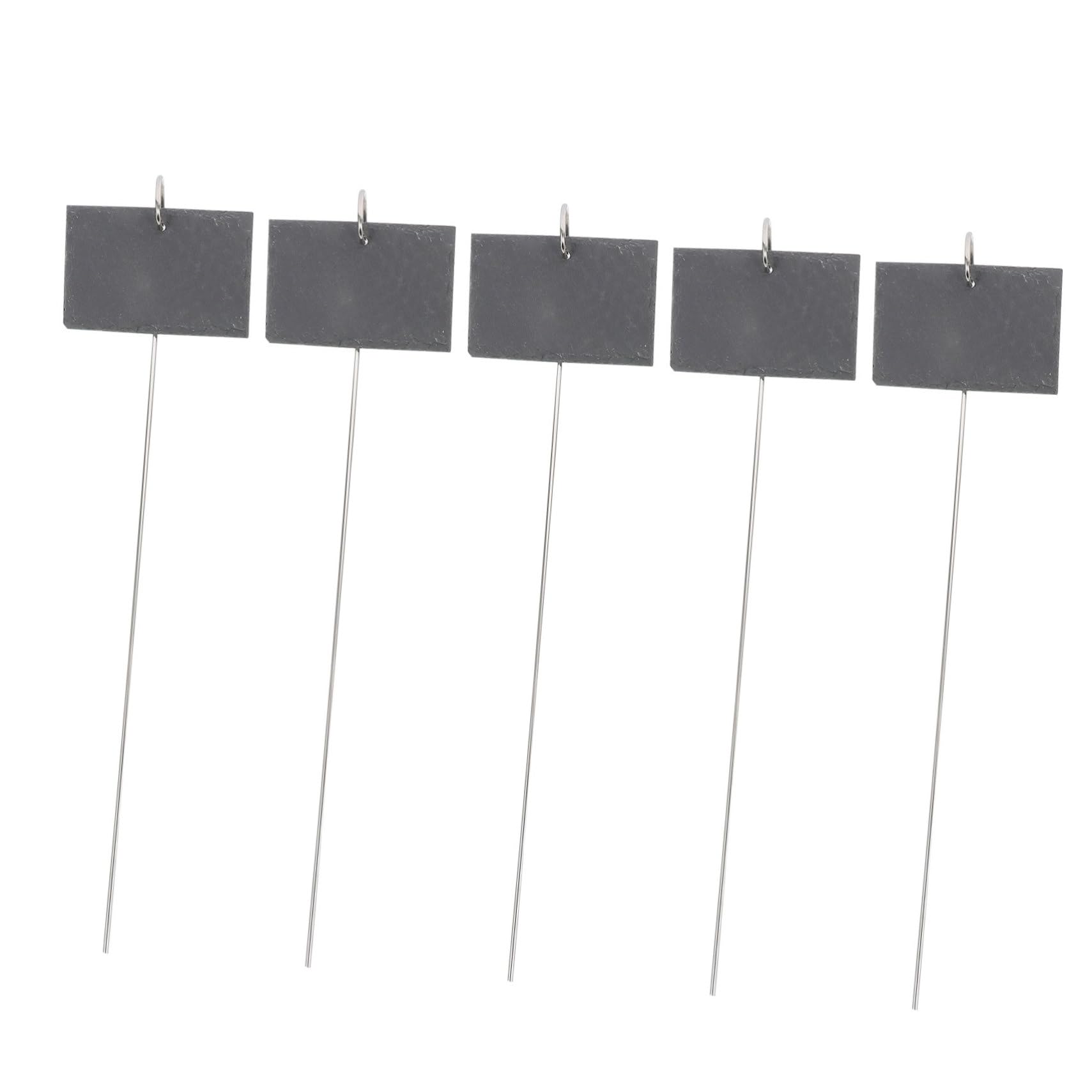 BESTonZON Étiquettes Jardin en Ardoise et Fer Noir, Marqueurs pour Plantes Résistants et Réutilisables, Décorations Simples pour Jardin et Identification des Fleurs