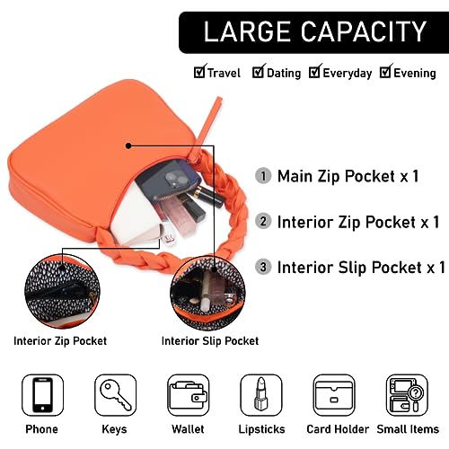 Image of Emperia Braided Top Handle Shoulder Bag For Women, Trendy Designer Small Hobo Tote Handbag