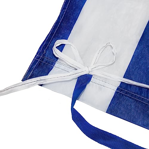 Idena 50058 - Windschutz ca. 800 x 80 cm, in blau-weiß, mit Tragegurt und Fixierungsbändern, für Strand, Camping und Garten