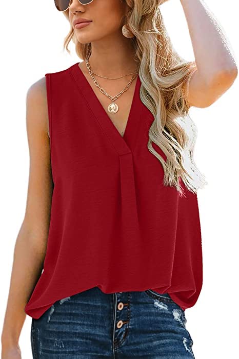 Aokosor Tank Top Damen Sommer Top Elegant Oberteile Tshirt Ärmellos Damen Locker 2026