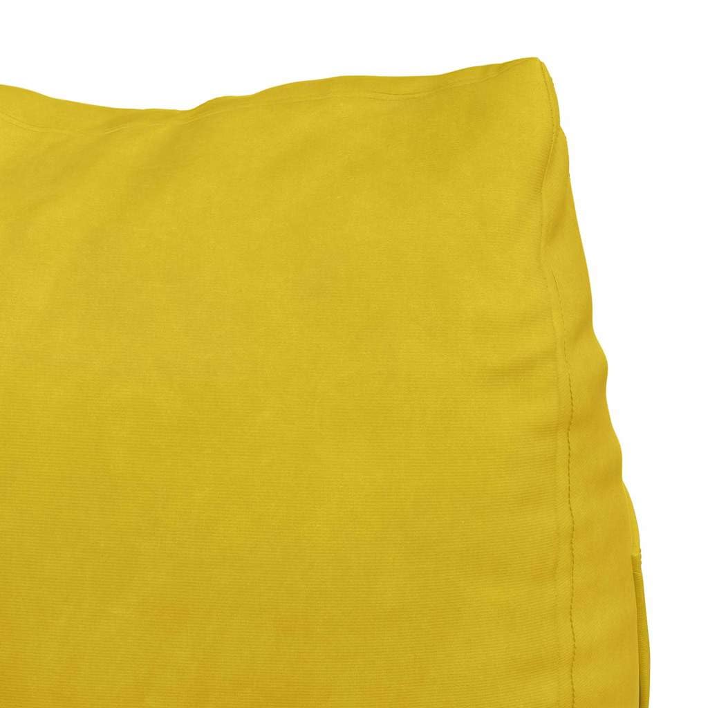 Cuscino per schienale 45 x 20 x 35 cm, in tessuto a coste, comodo cuscino lombare per divano, poltrona e ufficio, giallo, con rivestimento sfoderabile e cerniera