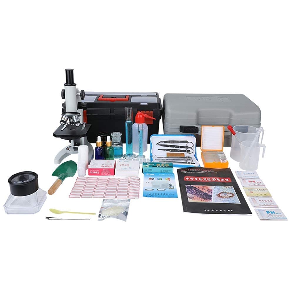 Dntum Biological Experiment Teaching Equipment Biological Laboratory Equipment Professional Microscope 640 Magnification Portable Toolbox