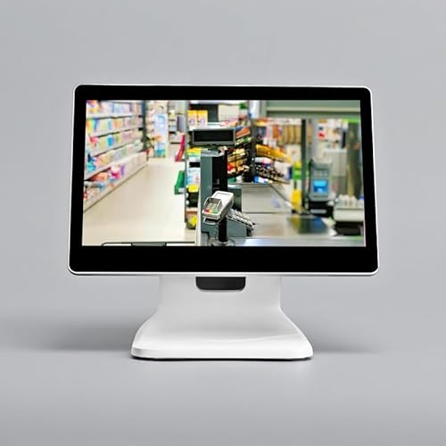 WEIMILOR 15.6 inch Touch Screen PC POS, Smart Touch Screen Cash Register POS, Windows 10 Retail Cash Register, for Business Restaurant