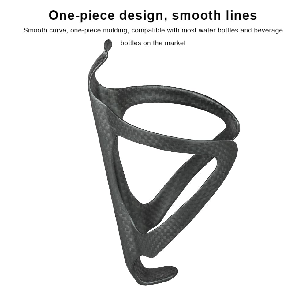 3k Porta borraccia per bicicletta in fibra di carbonio Mountain bike Road bike Porta borraccia per bicicletta Ultra light bike gear 15g (Mattschwarz-01)
