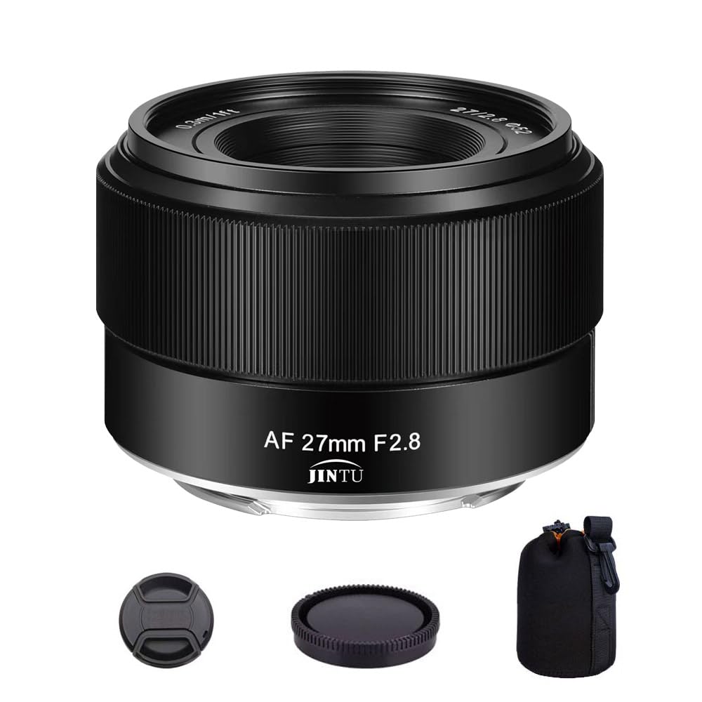 JINTU 27mm F2.8 Auto Focus APS-C Lens for Sony E-Mount Mirrorless Cameras a6700 ZV-E100 A6600 A6000 A6100 A5000 A5100 A6300 A6400 A6500 a7III a7IV NEX