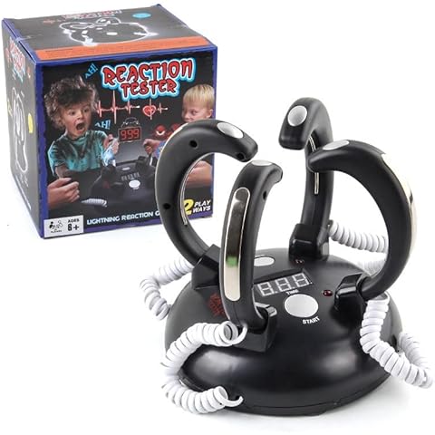 FLIPNEX Electric Shock Detector Electric Finger Lie Detector Shock Game Lie Detector Test Shock Finger Game Polygraph Machine Micro Lie Detector Finger Shock Roulette Party Game Gift (C) Cover