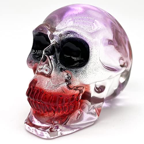 Estatua de Calavera de Cristal Electroplateada 7x5x6 cm miniatura 1