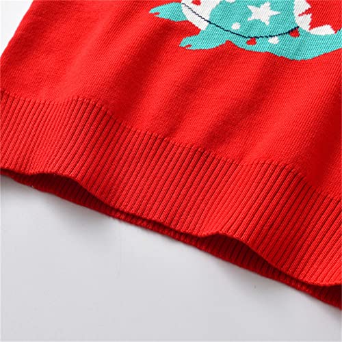 Toddler Boys Girls Pullover Christmas Long Sleeve Dinosaur Print Knit Sweater Winter Thermal Warm Thick Tops4