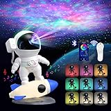FlyEagle Astronaut Galaxy Projector, Star Nebula Projectors with Rocket Lamp, Night Lights LED Star Projector for Bedroom, Remote Control, White Noises, Bluetooth Speaker for Bedroom