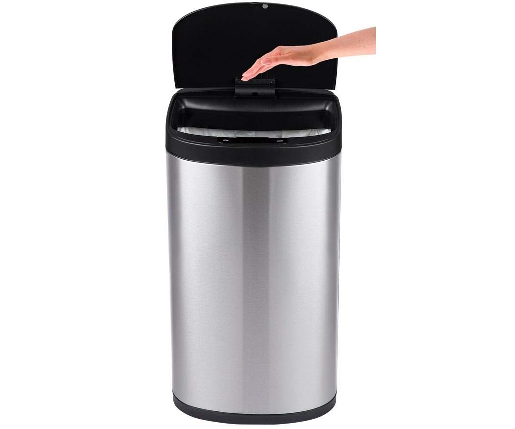 Eko Dara Stainless Steel Sensor Waste Bin, 35-Liter - Ek9267Mt-35L