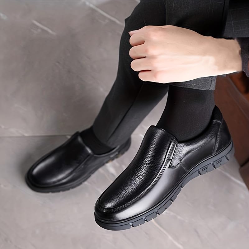 Men's Dress Shoes, Durable Non Slip Formal Round Toe Shoes for Wedding Business Party Banquet Office4