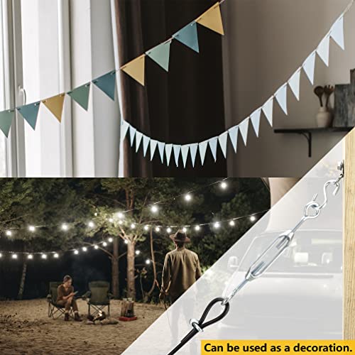 Image of Anti-Sag Gate Kits for Wooden Fence, Steel in Zinc, Anti-Sagging Gate Support Cable Kit Hardware, Gate Sag Frame Kit Hardware for Wooden Fence, Wood Gate Door Repair Kit for Outdoor, 1 Pack