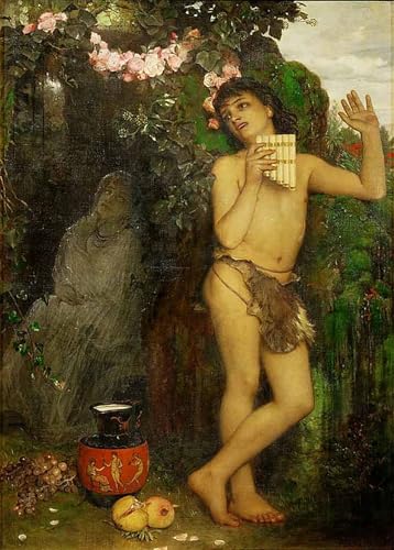 Peinture sur toile l'action des bergers Arnold Böcklin style nordique