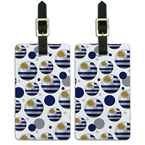 Graphics & More Soccer Futbol Football Country Flag I-z - Uruguay Flag Soccer Ball Carry-On Luggage, White