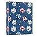 ALAZA Football Star Watercolor Blue 3 Ring Binders with 3 Interior PVC Clear Pockets Clipboard Versatile Binders 200 Sheets for Office Home School 2 Pack