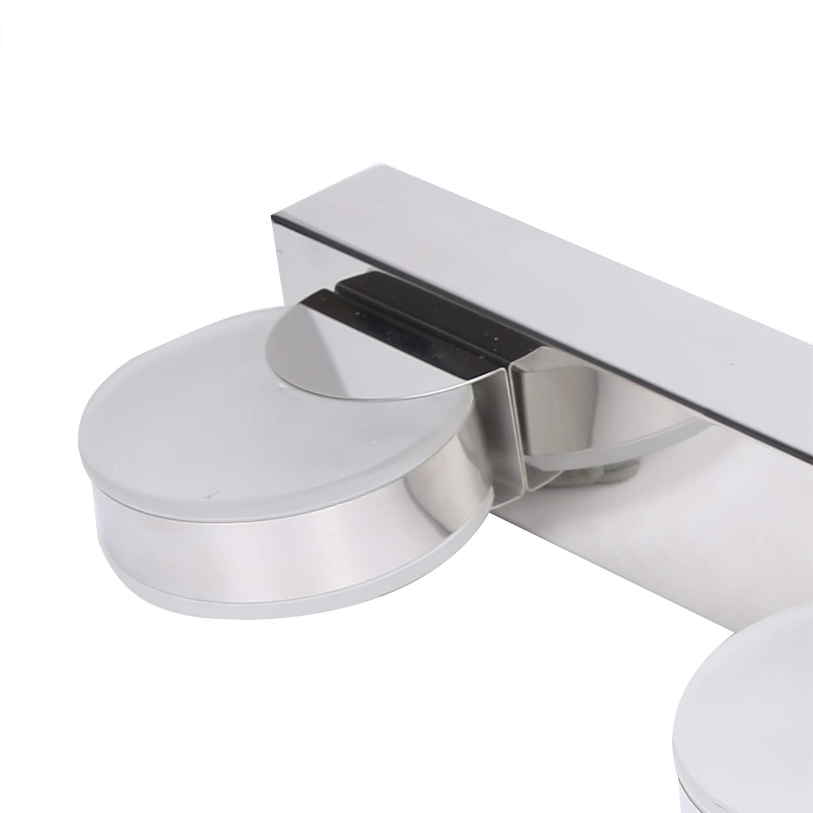 Wakects Lampada da Parete in Acciaio Inox PMMA Specchio Luce Frontale 9W 4000K 104F Testa Orientabile per Bagno Toilette Toeletta Soggiorno Camera da Letto