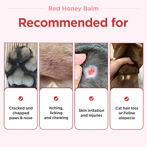 JAYU PET Red Honey Balm, Long Lasting Dog Cat Skin Nose Paw Wax Balm, Anti Slip & Help Reduce Licking - Image 3