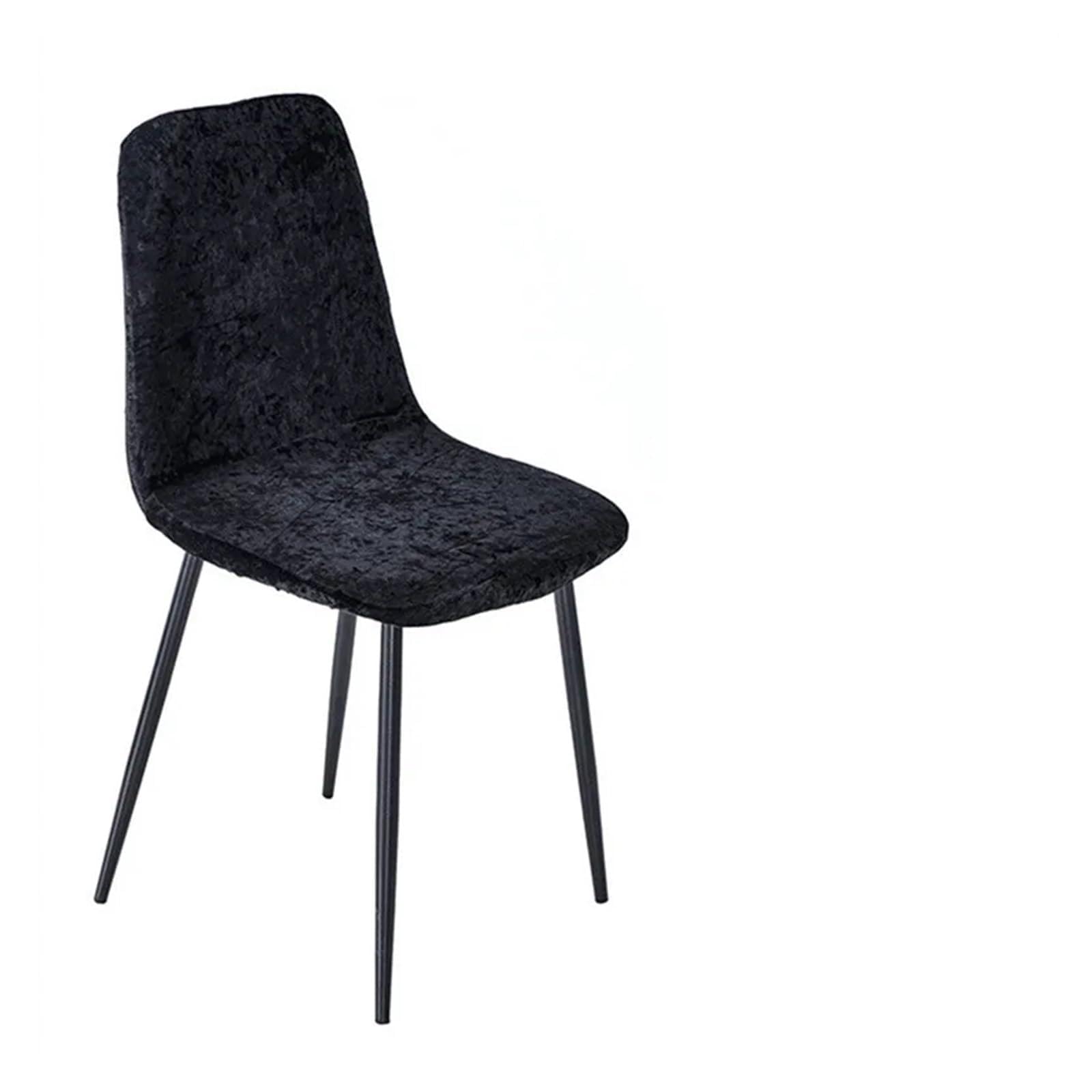 SHBHWS Velvet Shell Chair Cover Stretch Plain Dining Seat Covers Elastic Armless Removable Furniture Slipcovers Home Decor for Hotel, Banquet(Black)