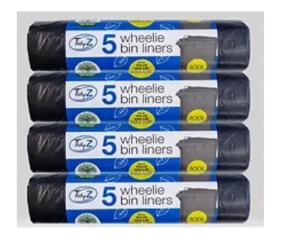 TIDYZ 300L WHEELIE BIN LINERS 5 PACK, (Pack Of 1)