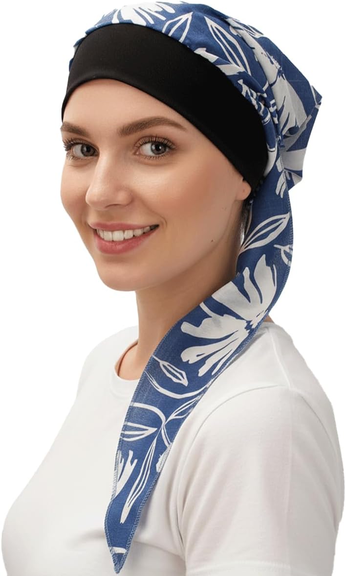 FADACHY Chemo Headwear for Women,Chemo Caps Lightweight for Summer with Head Scarf,Silky Soft Hair Turbans Fashion - Image 2