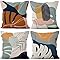Aoihrraan 20 x 20 Inch Kussenslopen Zwart Geel Wit Modern Geometrisch Patroon Zachte Korte Pluche Vierkante Sierkussen Cover Bed Woonkamer Boerderij Bank Outdoor Tuin Bank Auto, 50x50cm Set van 4