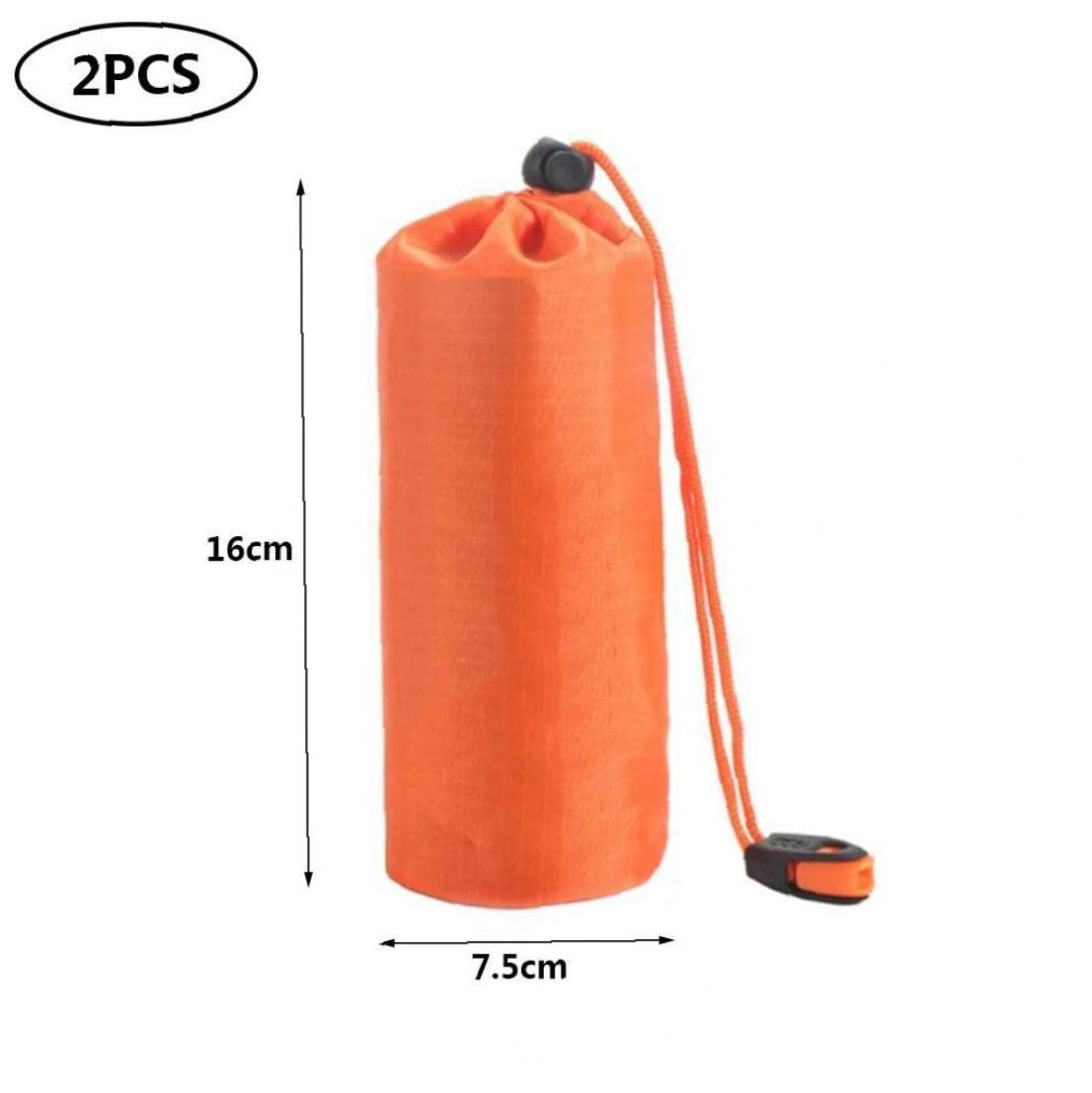 2pc Outdoor Stuff Sacks Impermeabile Gadget Sacchetto di Stoccaggio Contenitore Emergency Sleeping Bag Whistle Camping Sopravvivel Tool Ditty Bags