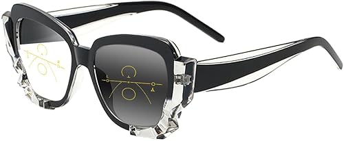 EFLAL Multifocal progresivo hombres mujeres marco irregular gafas de sol transición fotocrómica lente de lectura +1.0 +3.0