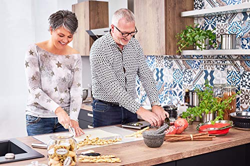 RÖSLE Presse-Citron Manuel de Haute Qualité - Pour les Agrumes, Citrons, Citrons Verts, Oranges - Récipient Extra-Large - Va au Lave-Vaisselle, Acier inoxydable 18/10, Jaune, 15 x 18 x 18 cm – Image 6