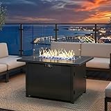 Wisteria Lane 43' Propane Fire Pit Table, 50,000 BTU Gas Fire Pit for Outside, Outdoor Fire Pit with CSA Certification for Patio Balcony Garden Deck Backyard