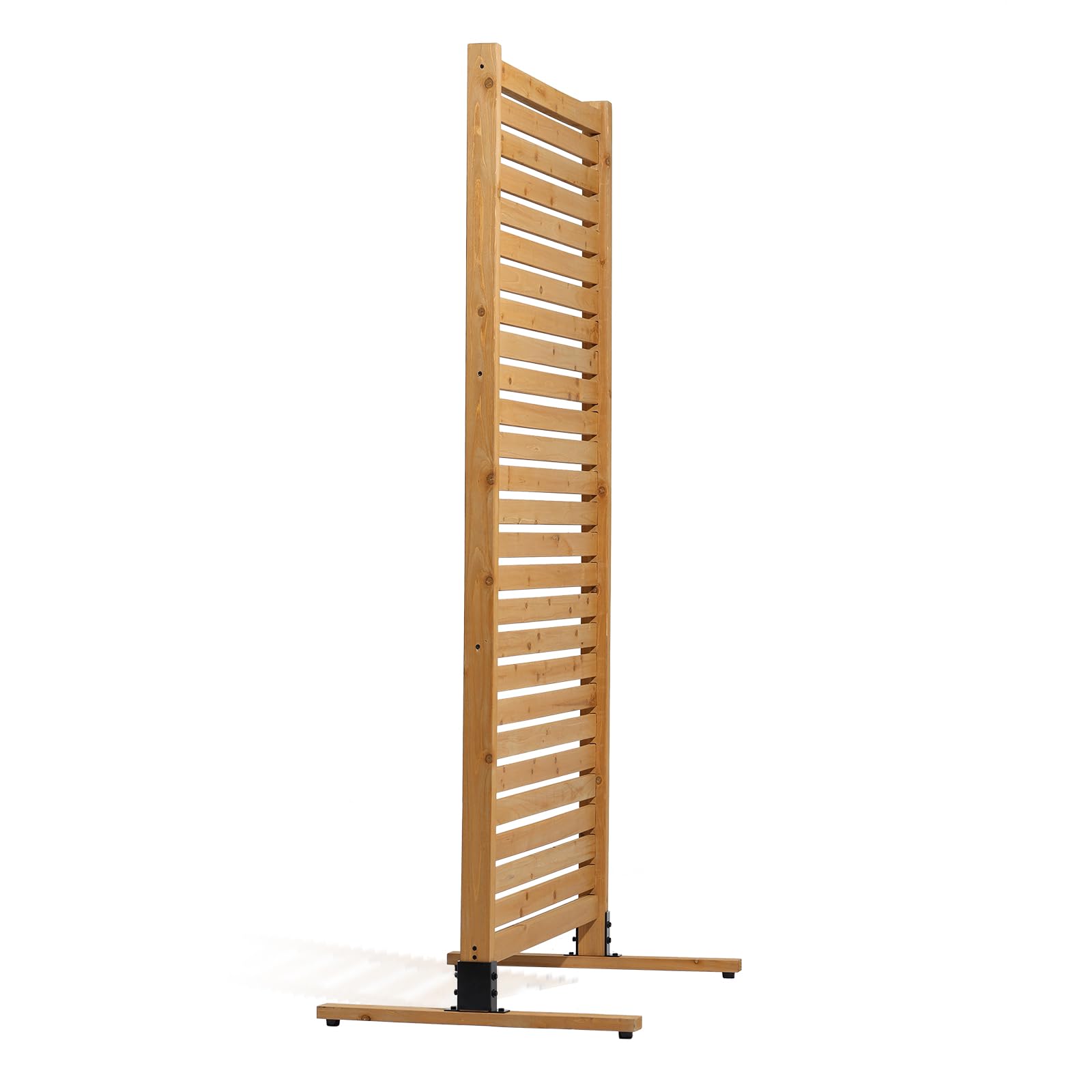 VEVOR Drewniana ochrona przed wzrokiem, 91 cm szer. x 193 cm wys., wolnostojący panel prywatności z drewna, ze stojakiem, dekoracyjna osłona prywatności na taras, na balkon, patio, trawnik, ogród